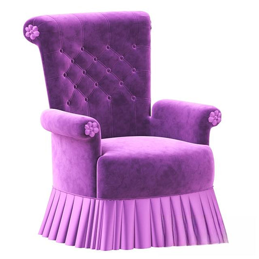 Purple Button Tufted Chair singlesofa