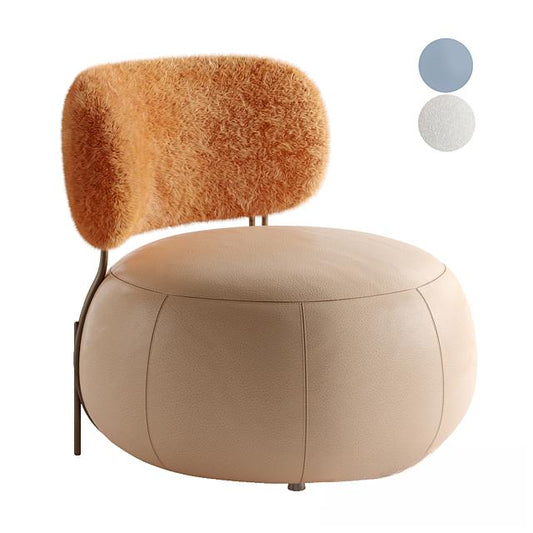 RoundFuzzyModern singlesofa
