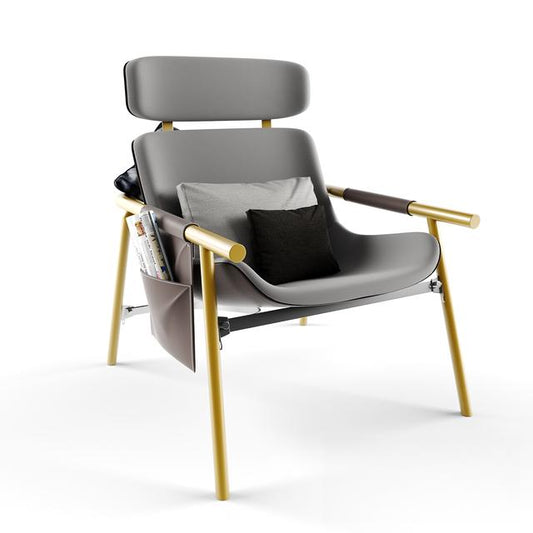 Grey Metal Modern singlesofa