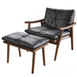 Leather Wooden Modern singlesofa