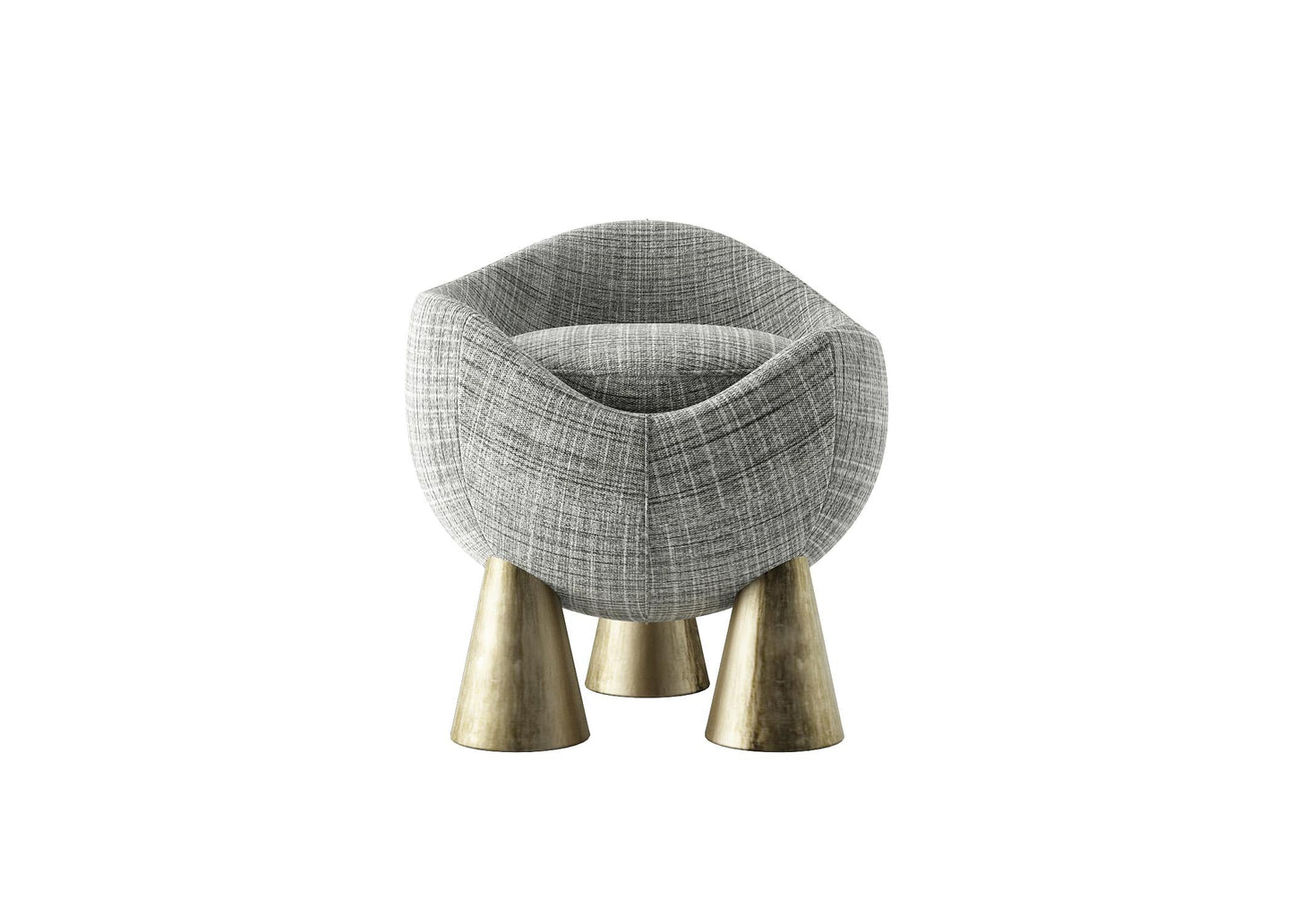 Grey Geometric Modern singlesofa