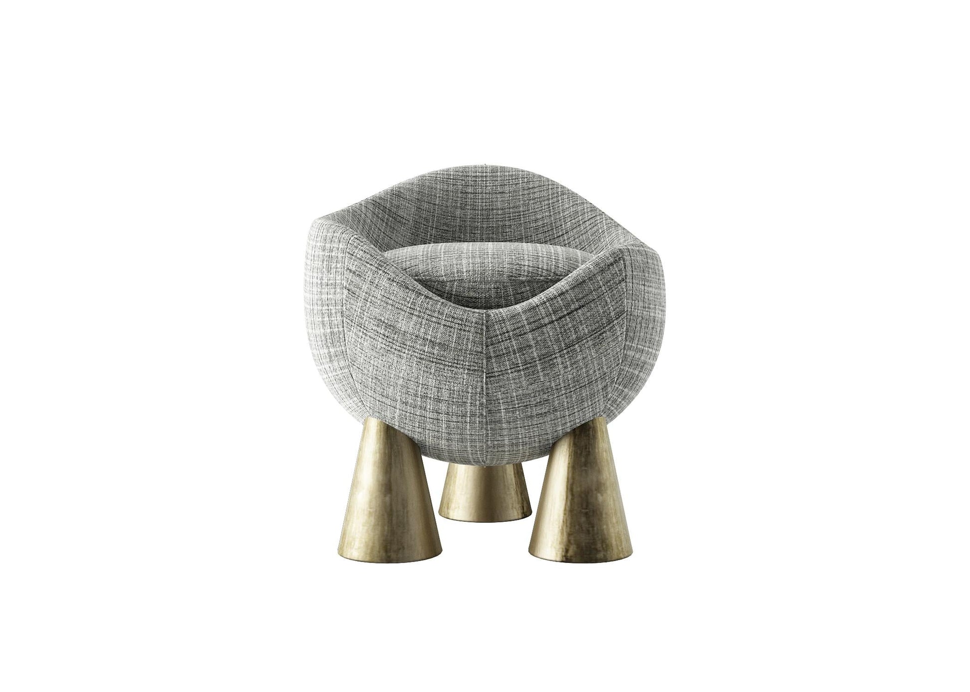 Grey Geometric Modern singlesofa