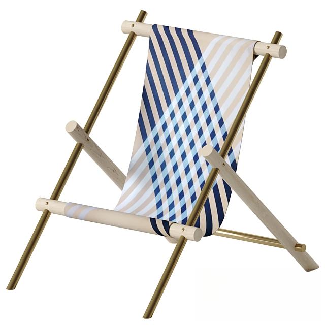 Striped Folding Chair singlesofa