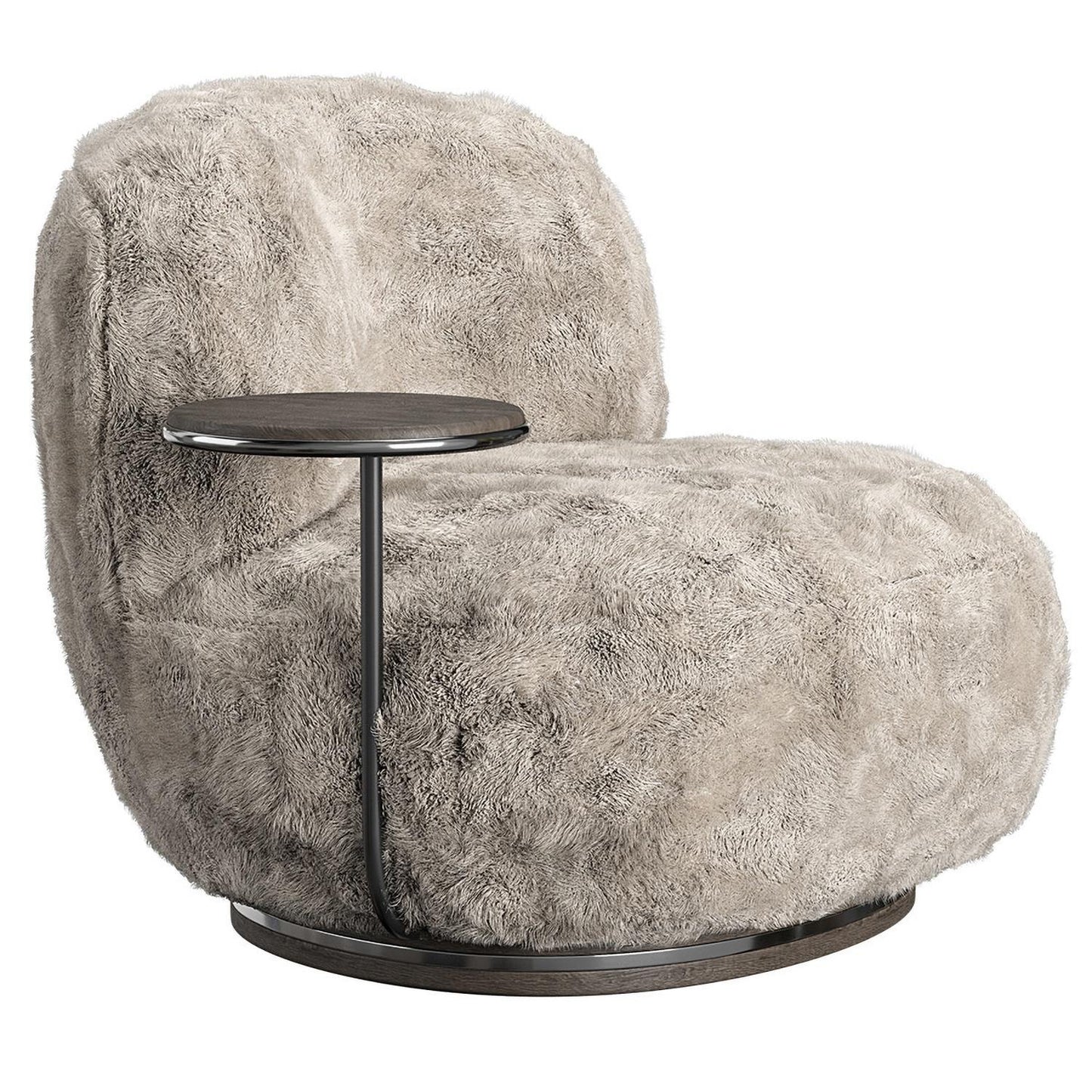 RoundFuzzyChair singlesofa