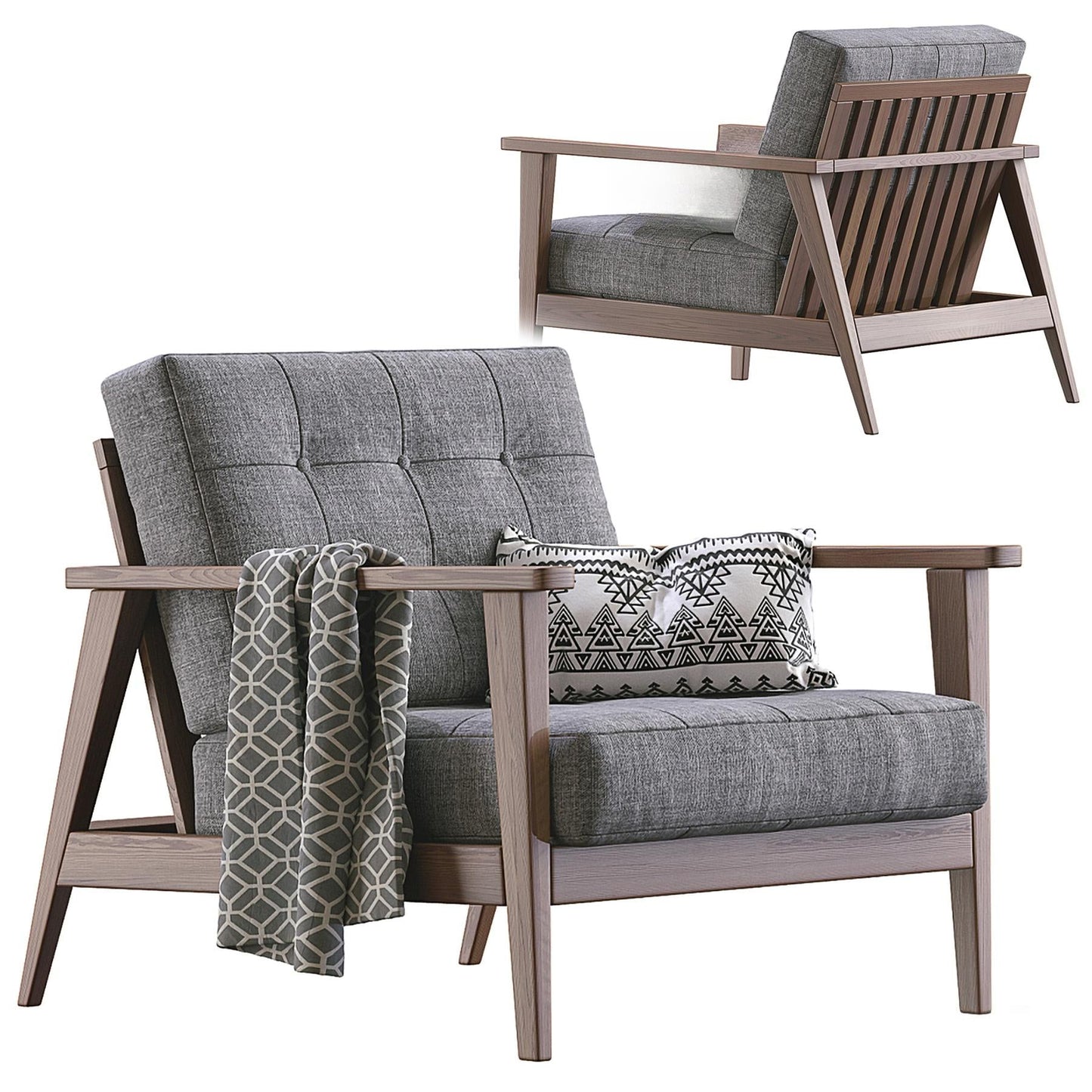 Grey Modern Chair singlesofa