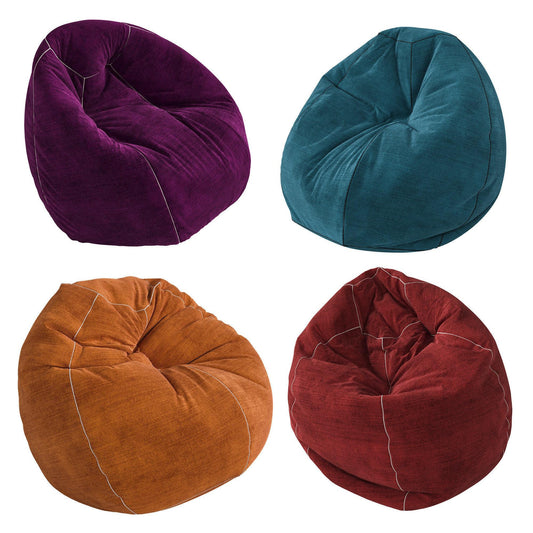 Velvet Beanbag Four Colors singlesofa