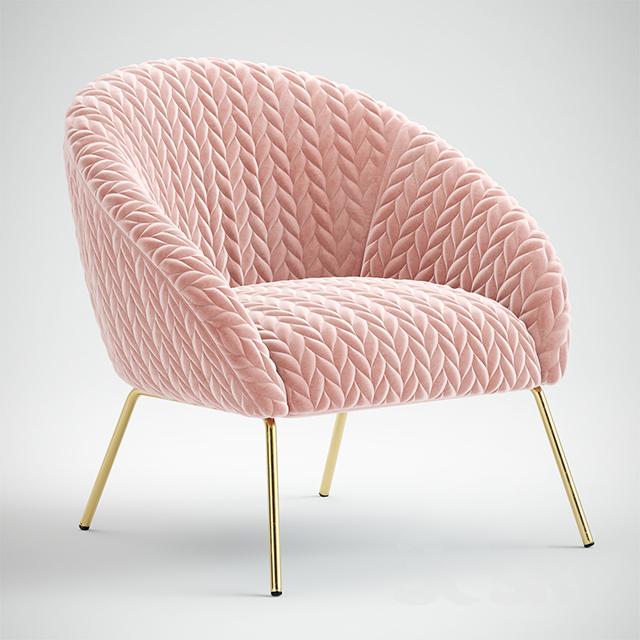 Pink Velvet Chair singlesofa