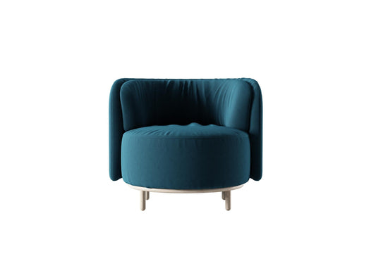 Round Blue Chair singlesofa