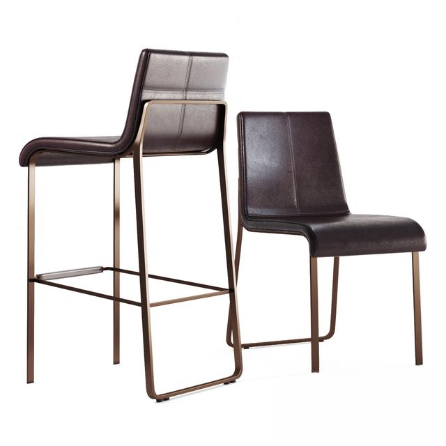 Leather Golden Modern singlesofa