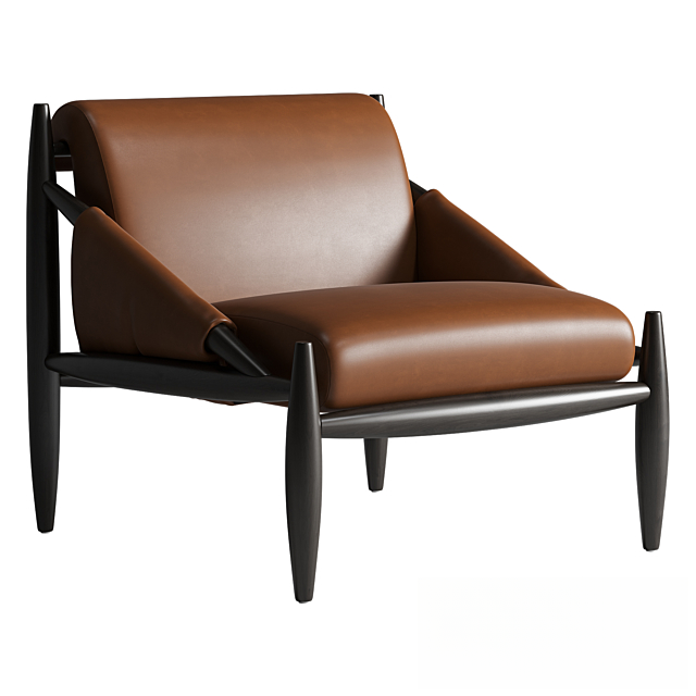 Brown Leather Modern singlesofa
