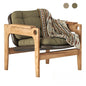 Wooden Armchair Green singlesofa