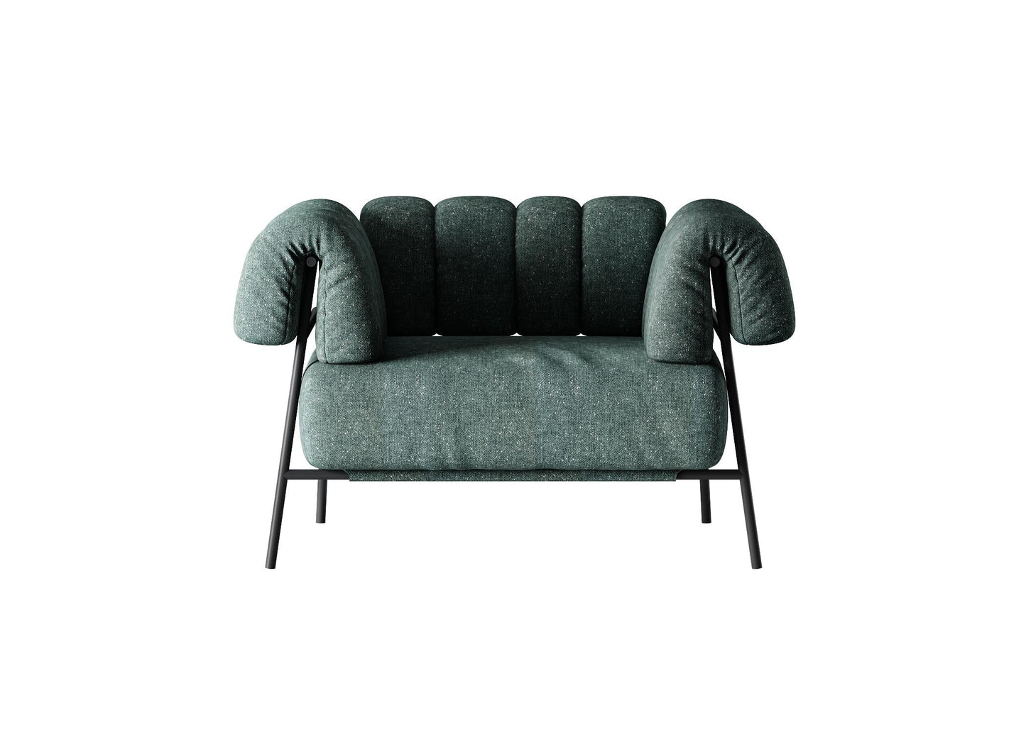 Green Velvet Modern singlesofa