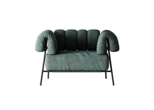Green Velvet Modern singlesofa