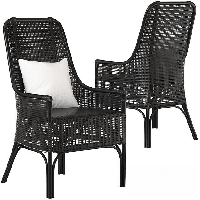 Black Wicker Chair singlesofa