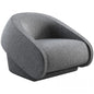 Grey Curved Modern singlesofa