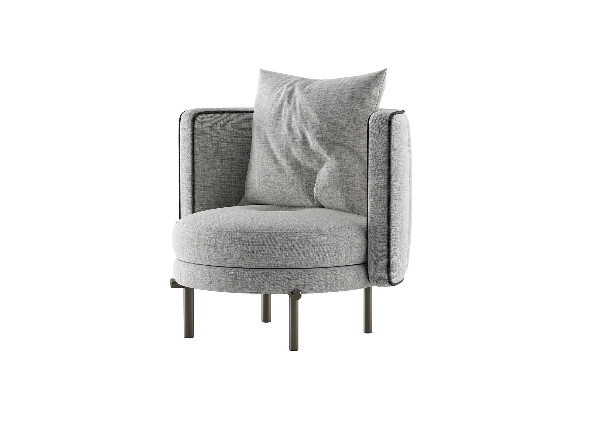 Grey Round Chair singlesofa