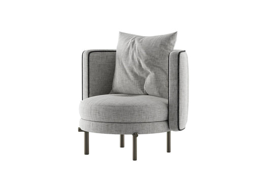Grey Round Chair singlesofa