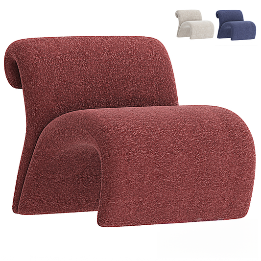 Modern Curved Red singlesofa