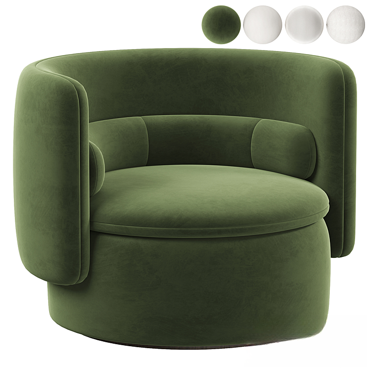 Green Round Modern singlesofa
