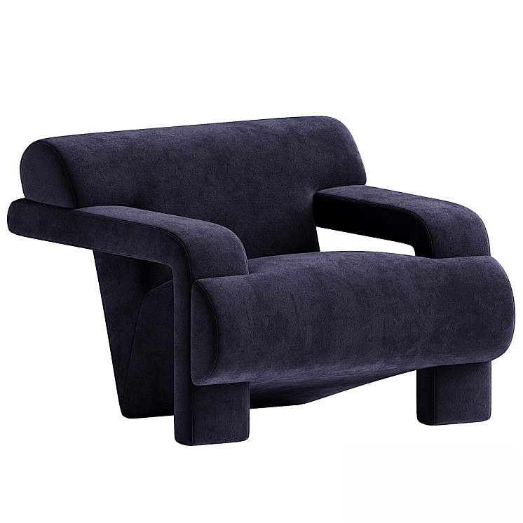 Modern Dark Blue Sofa singlesofa