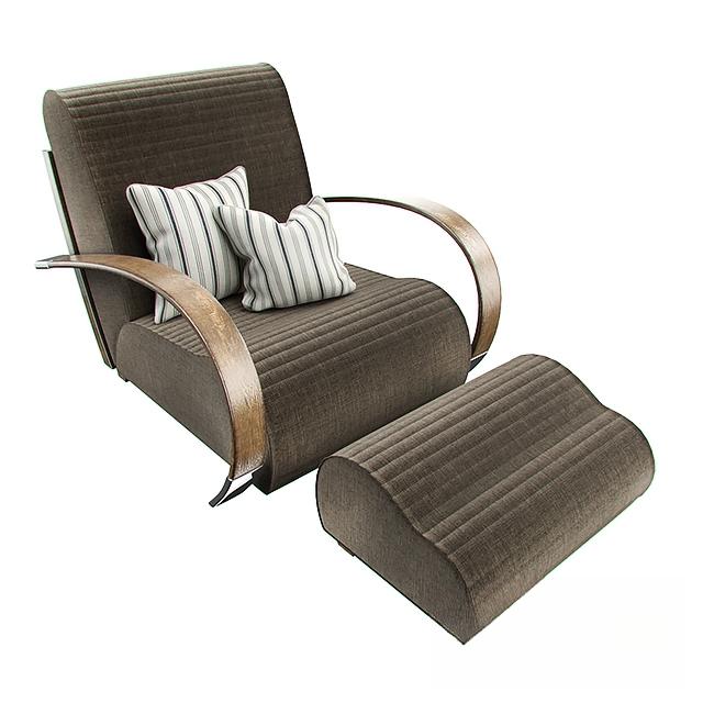 Striped Modern Lounge singlesofa