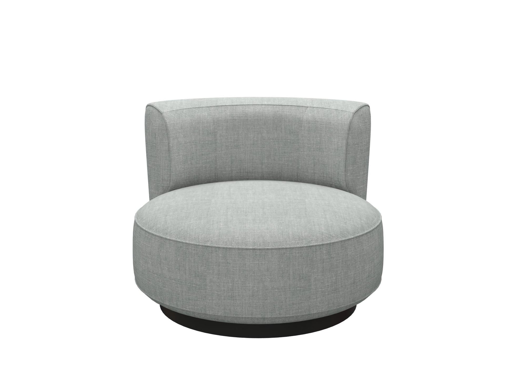Round Gray Modern singlesofa