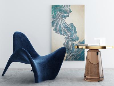 Blue Modern Chair singlesofa