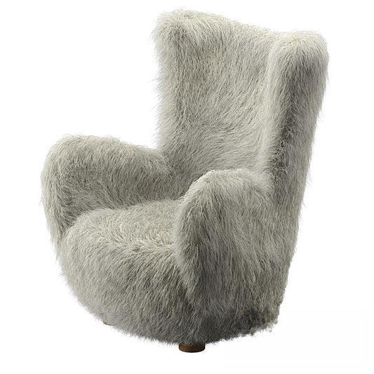 Fluffy Gray Chair singlesofa