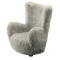Fluffy Gray Chair singlesofa
