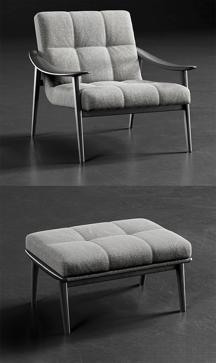 Modern Chair Ottoman singlesofa