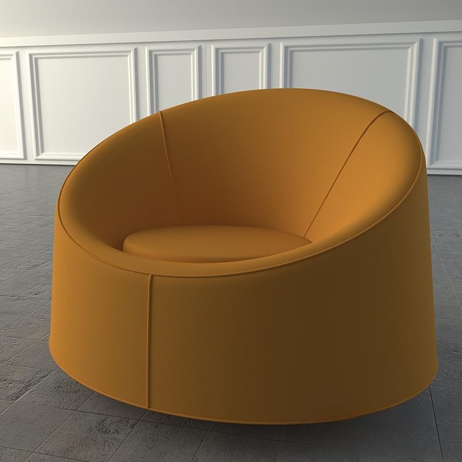 Orange Round Chair singlesofa