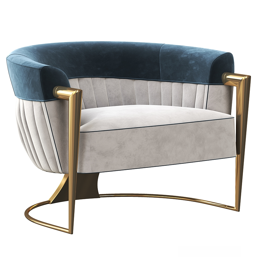 Modern Gold Trim singlesofa