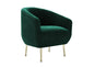 Green Velvet Modern singlesofa