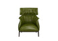 Green Leather Modern singlesofa