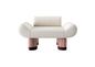 Modern Sofa White Pink singlesofa