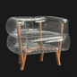 Transparent Modern Chair singlesofa