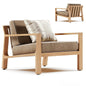 Wooden Chair Minimalist singlesofa