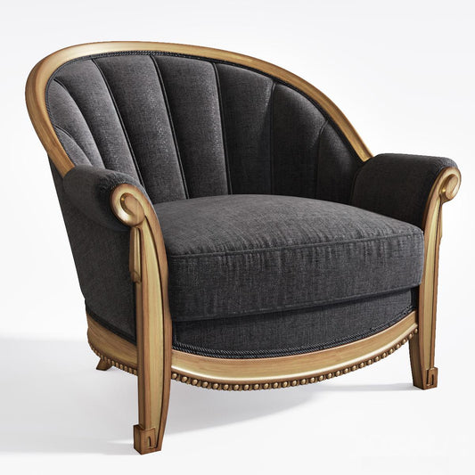 Gray Upholstered Armchair singlesofa