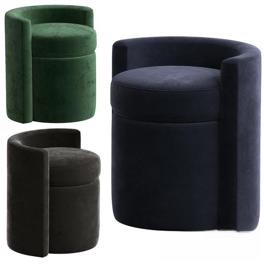 Velvet Round Chair singlesofa