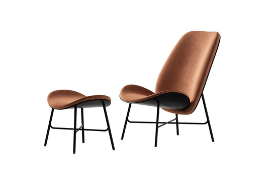 Brown Leather Modern singlesofa