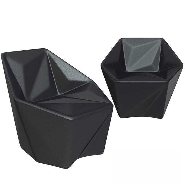 Geometric Modern Black singlesofa