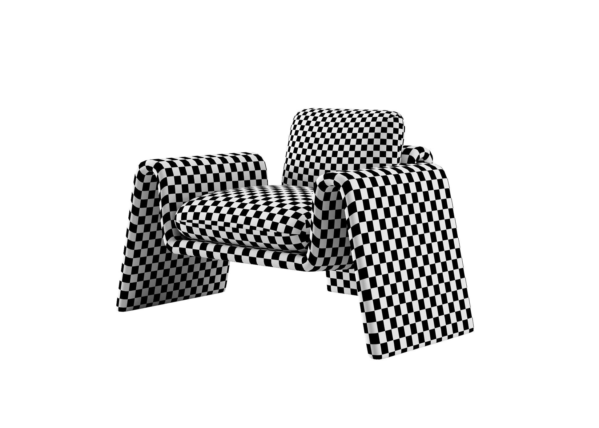 Checkered Modern singlesofa
