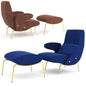 Modern Chair Blue Brown singlesofa