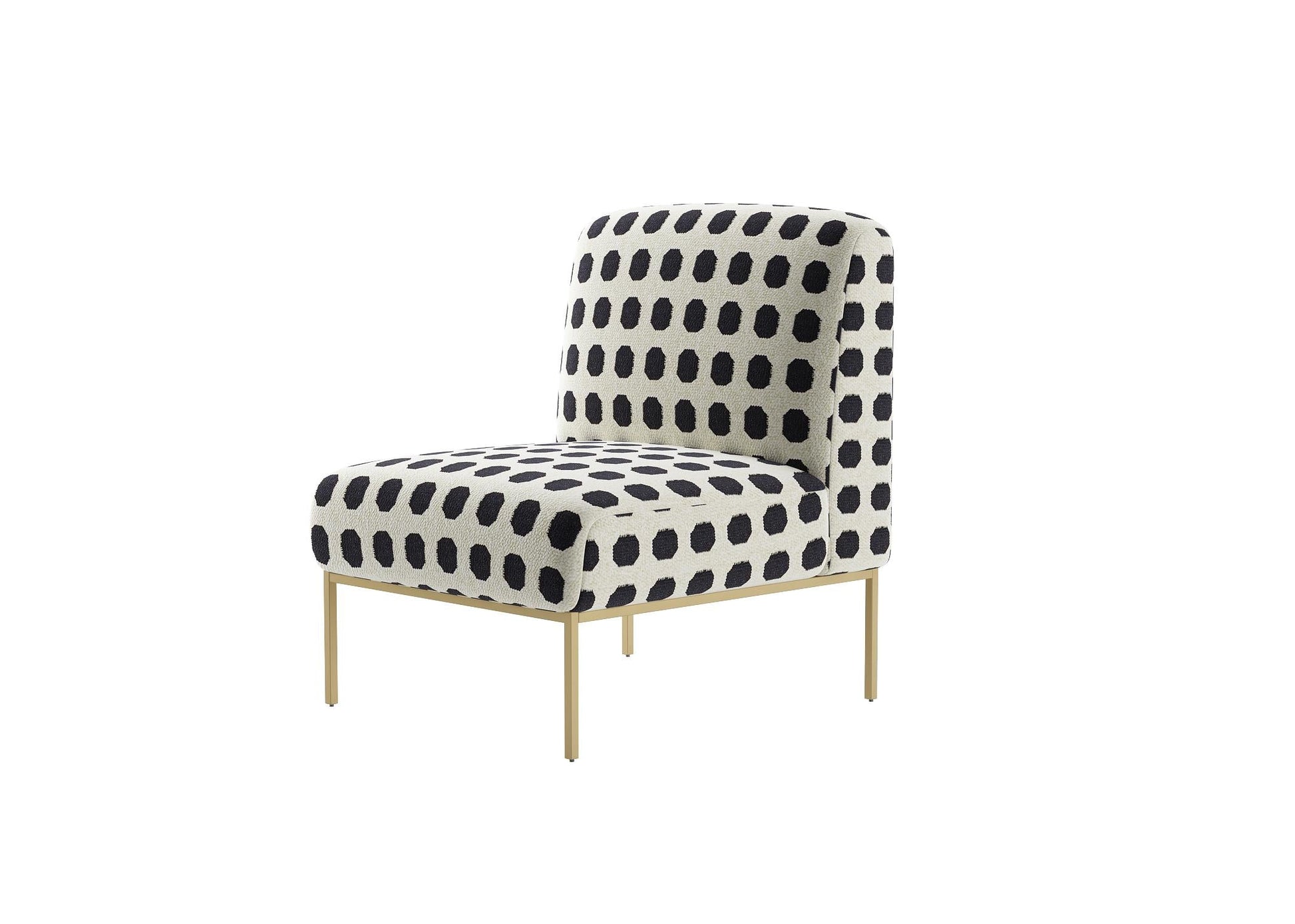 BlackWhite PolkaDot Modern singlesofa