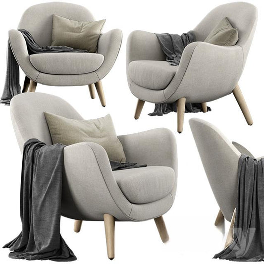 Modern Grey Armchair singlesofa