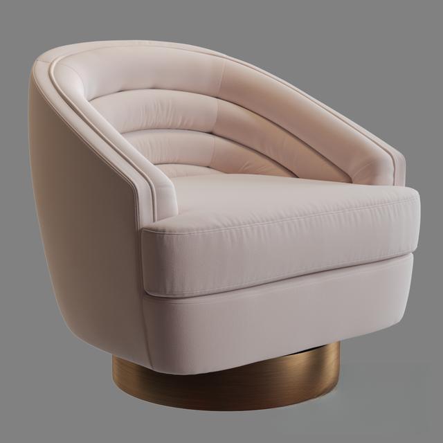 Round Base Pink Chair singlesofa