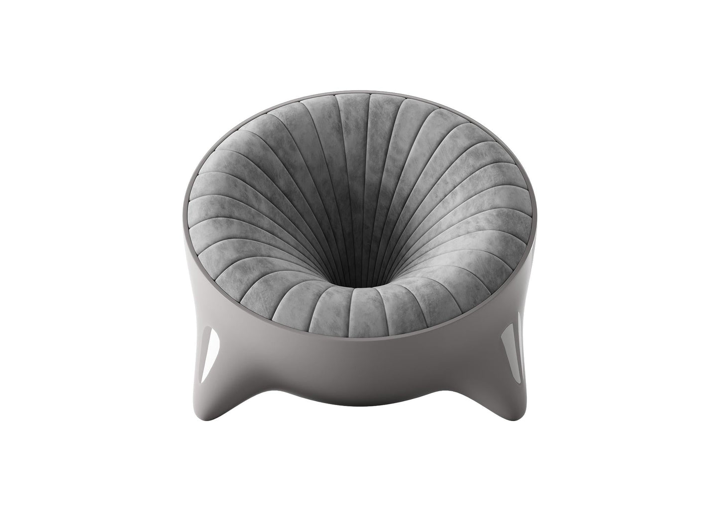 Modern Round Grey singlesofa