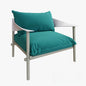 Turquoise Cushion Modern Chair singlesofa