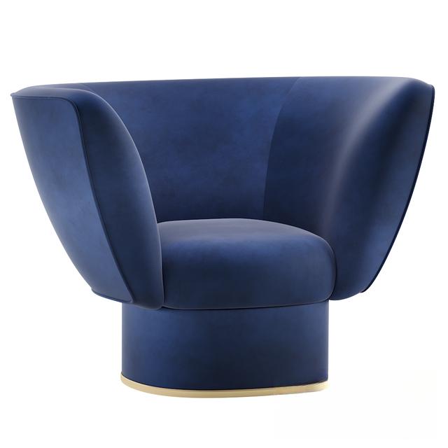 Blue Velvet Chair singlesofa