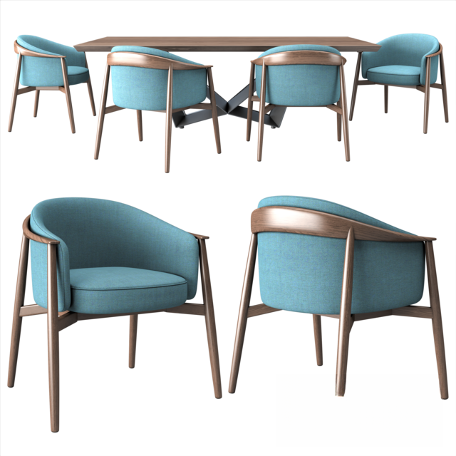 Modern Blue Chair singlesofa